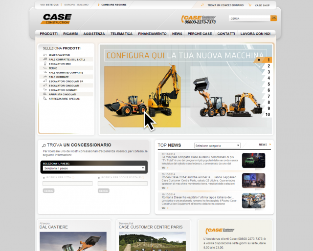 Case Construction Equipment lancia il nuovo Configuratore di prodotto 