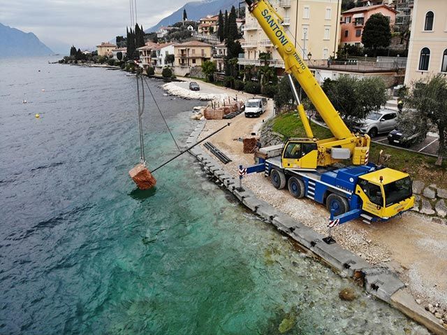Con la barriera spondale Sirive, la soluzione per costruire i tratti a picco sul lago di Garda