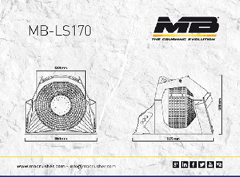 Dati tecnici benna vagliante MB LS 170